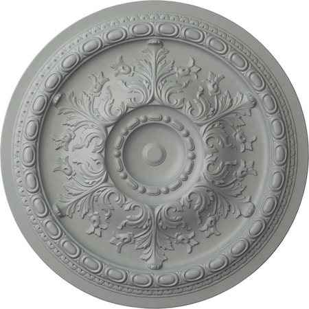 Ekena Millwork Oslo Ceiling Medallion (Fits Canopies up to 7 5/8"), 38 3/8"OD x 2 7/8"P, Primed White CM38OS
